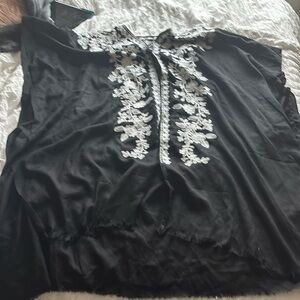 Black embroidered Kaftan